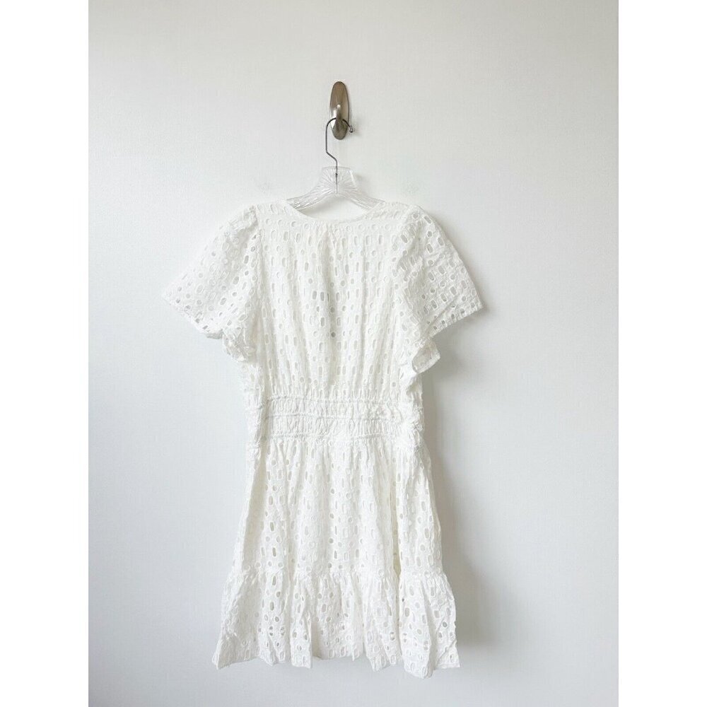 NWT Anthropologie The Somerset Mini Dress: Eyelet Edition 1X White Vacation - Picture 8 of 10